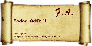 Fodor Adél névjegykártya
