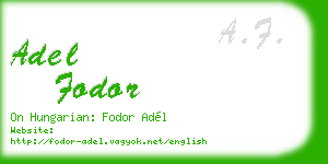 adel fodor business card